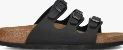 BIRKENSTOCK e slippers soft foodbed zwart Outlet