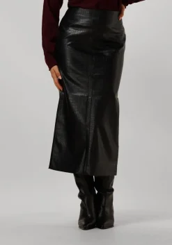 BRUUNS BAZAAR e maxirok croco tuanella skirt zwart Clearance