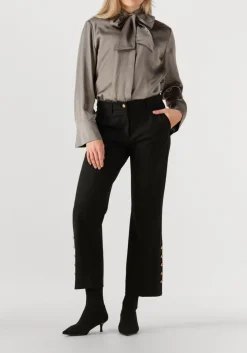 CAMBIO e flared broek france statement slit zwart Outlet
