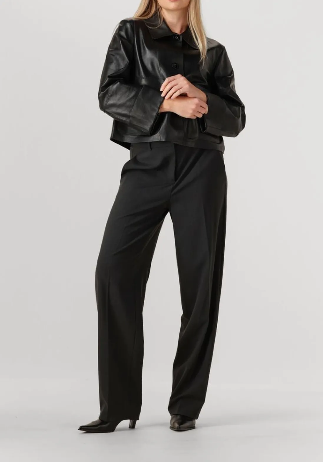 CAMBIO e wijde broek glam slouch track galon zwart Hot