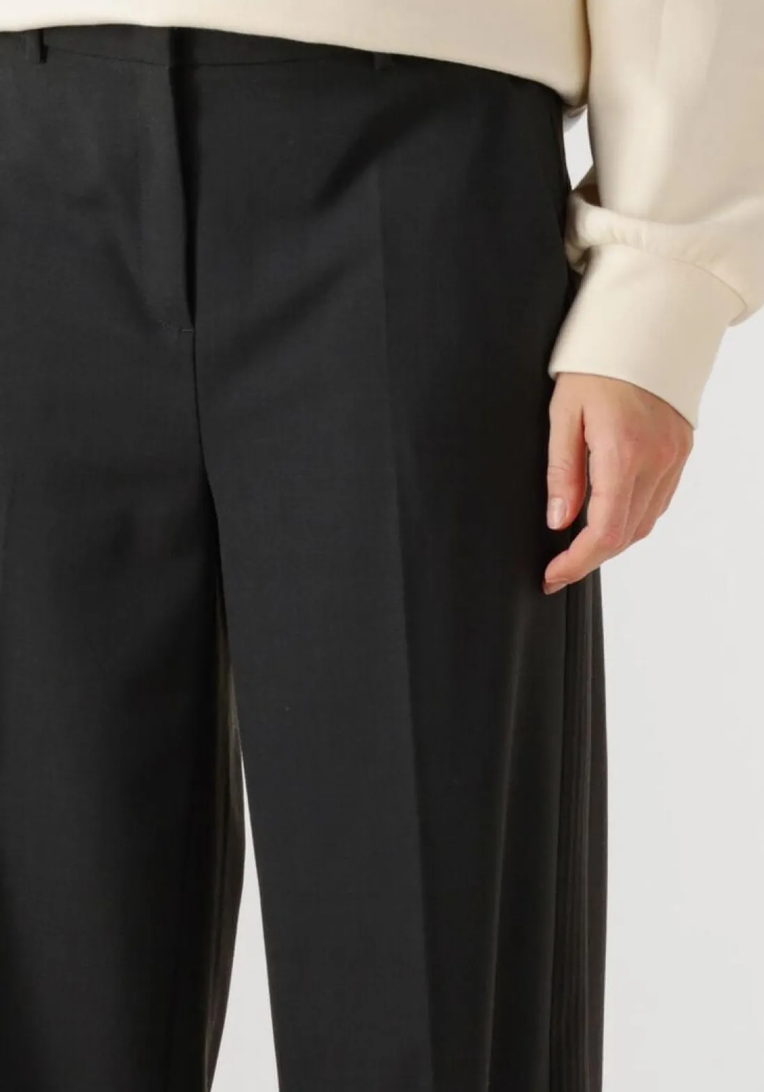 CAMBIO e wijde broek glam slouch track galon zwart Hot