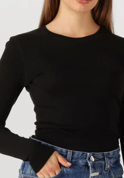 CLOSED e top crewneck long sleeve zwart Hot