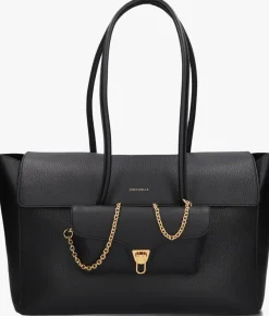 COCCINELLE e handtas double beat zwart Outlet