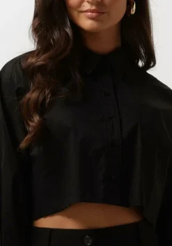 CO'COUTURE e blouses cotton crisp cropped shirt zwart Online