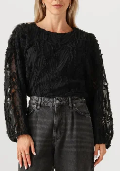 CO'COUTURE e blouses shania fluffy blouse zwart Discount