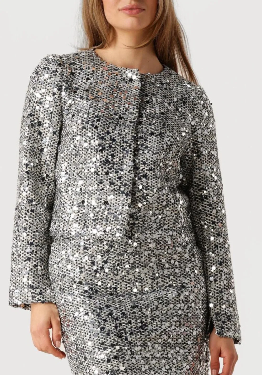 CO'COUTURE e jack boucle cc sequin cocktail jacket zwart Discount