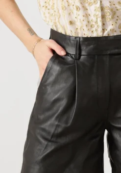 CO'COUTURE e korte broek phoebecc leather pleat shorts zwart Outlet