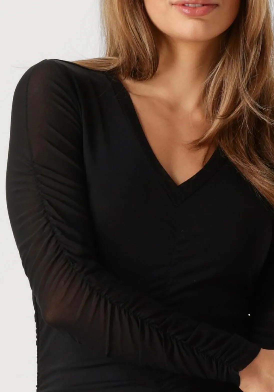 CO'COUTURE e midi jurk regan cc rust mesh dress zwart Discount