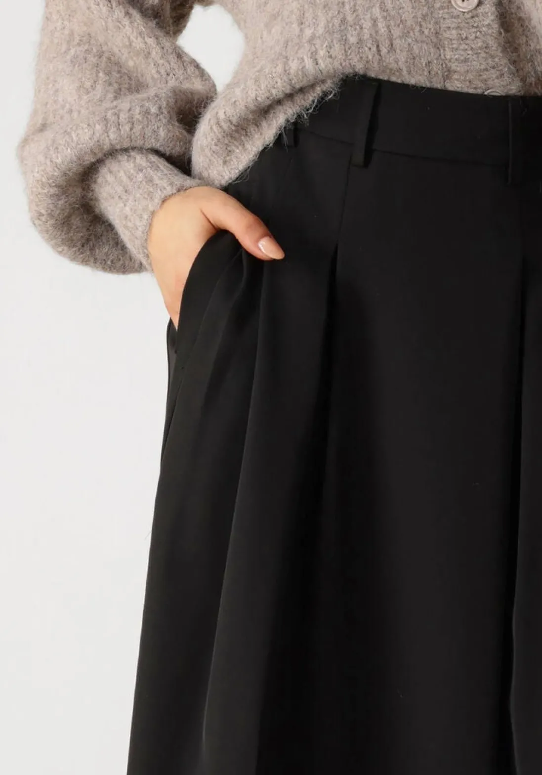 CO'COUTURE e midirok anya cc pleat skirt zwart Clearance