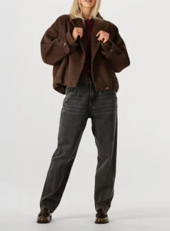 CO'COUTURE e mom jeans vika pleat long jeans zwart Sale