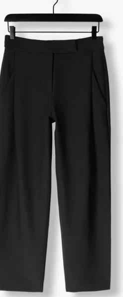 CO'COUTURE e pantalon vola carrot pleat long pant zwart