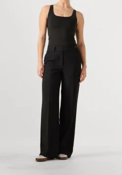 CO'COUTURE e pantalon new volacc wide long pant zwart