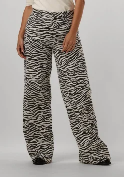 CO'COUTURE e wide jeans zion zebra wide pant zwart Clearance