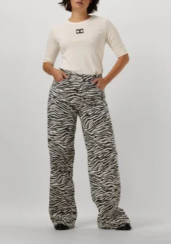 CO'COUTURE e wide jeans zion zebra wide pant zwart Clearance