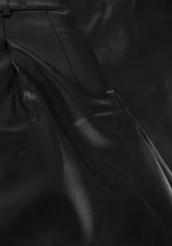 DANTE6 e wijde broek jules faux leather pants zwart New