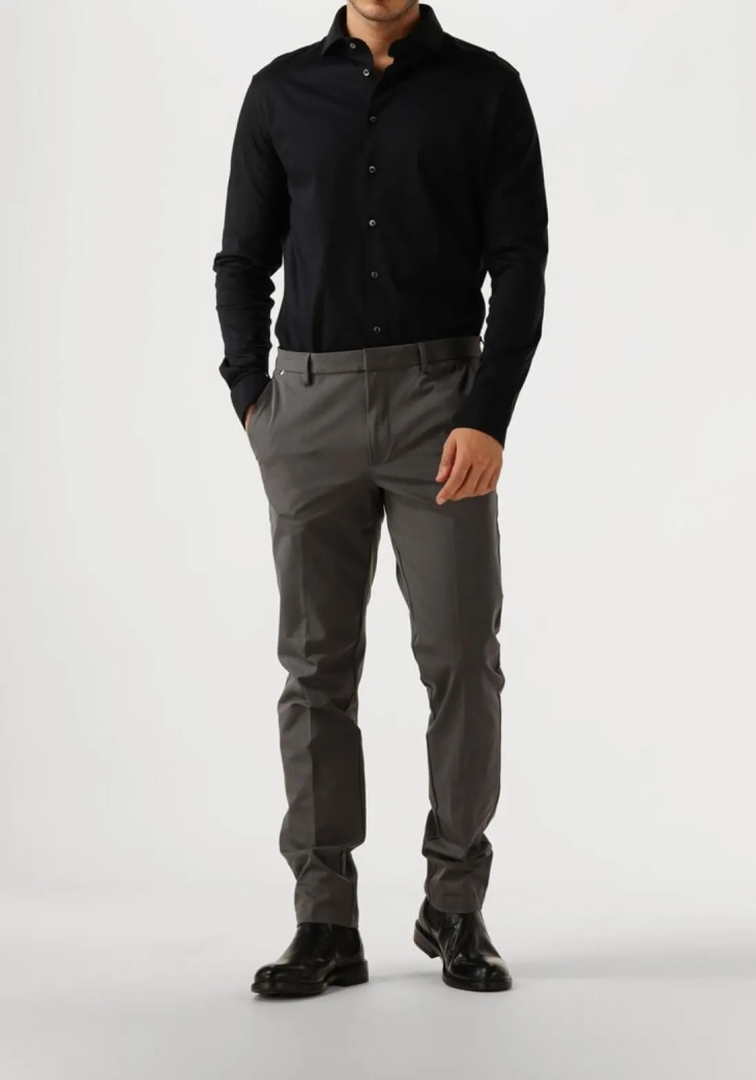 DESOTO LUXURY e klassiek overhemd luxury hai 1/1 zwart Hot