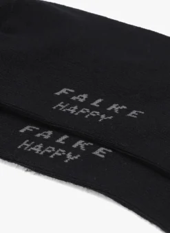 FALKE e sokken happy 2p zwart Outlet