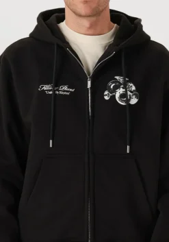 FILLING PIECES e trui zip hoodie bouquet zwart