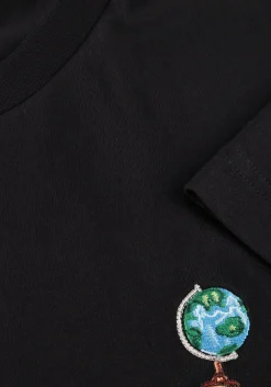 FORÉT e forét t-shirt globus t-shirt zwart