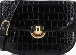 FURLA e schoudertas sfera s crossbody round zwart Outlet