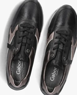 GABOR e lage sneakers 526 zwart Outlet