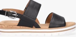 GABOR e platte sandalen 774.1 zwart Outlet