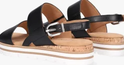 GABOR e platte sandalen 774.1 zwart Outlet