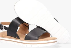 GABOR e platte sandalen 774.1 zwart Outlet