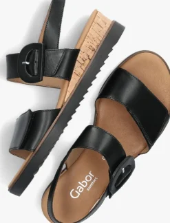 GABOR e platte sandalen 752 zwart Best