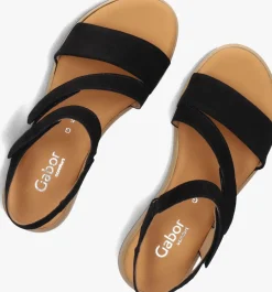 GABOR e platte sandalen 063 zwart Hot