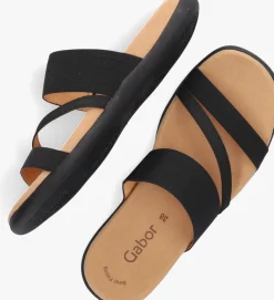GABOR e slippers 702 zwart Outlet