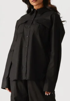 GESTUZ e blouses elarahgz linen shirt zwart