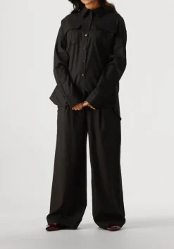 GESTUZ e blouses elarahgz linen shirt zwart