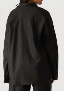 GESTUZ e blouses elarahgz linen shirt zwart