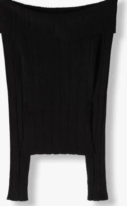 GESTUZ e tops & t-shirts silvigz rib ls off shoulder zwart Hot