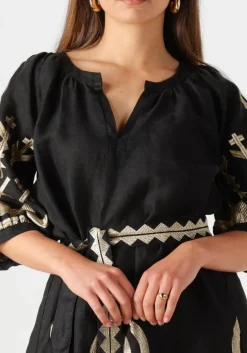 GREEK ARCHAIC KORI e maxi jurk 230654 zwart Online