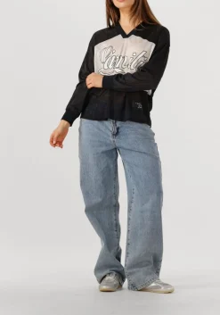 HAUTE L'AMITIÉ e haute l'amitié blouses drift mix logo blouse zwart Clearance