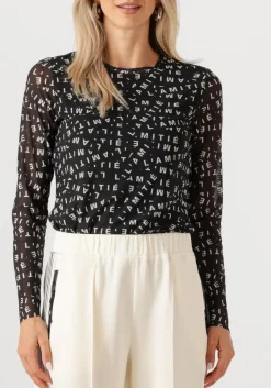 HAUTE L'AMITIÉ e haute l'amitié top l'amitie mesh ls o-neck zwart