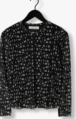 HAUTE L'AMITIÉ e haute l'amitié top l'amitie mesh ls o-neck zwart