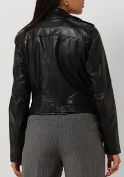 IBANA e leren jas moss zwart