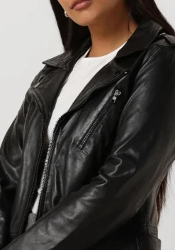 IBANA e leren jas moss zwart