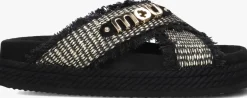 MOU e slippers criss-cross zwart Hot