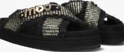MOU e slippers criss-cross zwart Hot