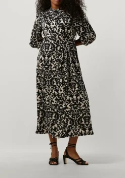 NOTRE-V e midi jurk satin dress one zwart Hot