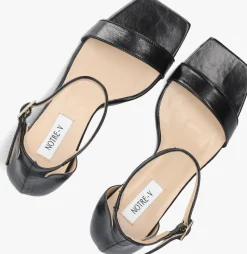 NOTRE-V e sandalen met hak 86605 zwart Sale