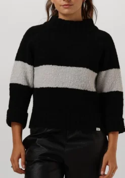 PENN & INK e trui 225 jumper stripe zwart