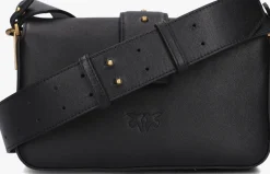 PINKO e schoudertas love one mini slouchy zwart New