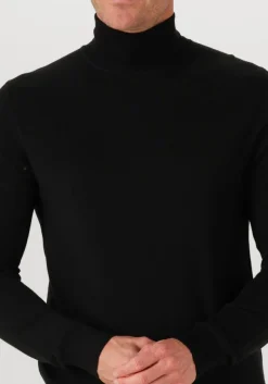 PROFUOMO e coltrui pullover roll neck merino zwart Clearance