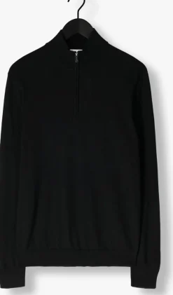 PROFUOMO e trui pullover half zip merino zwart Online