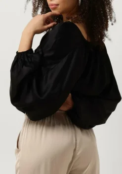 RESORT FINEST e blouses satin balloon blouse zwart Discount